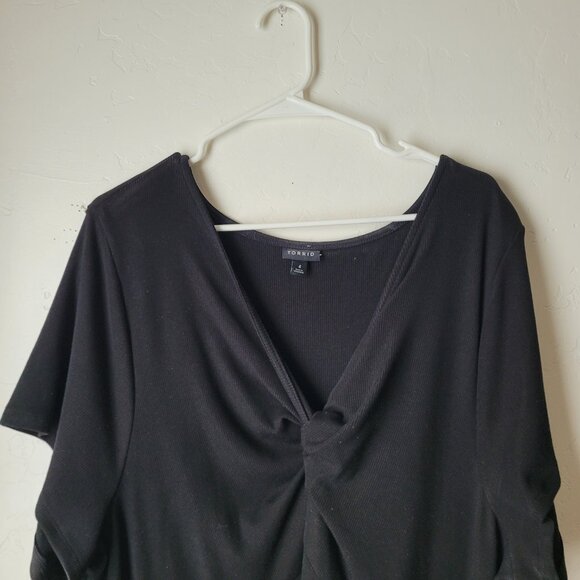 Torrid Midi Studio Knit Ruched Front Dress - Picture 4 of 8